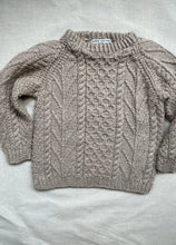 Load image into Gallery viewer, 2-3 years - Oatmeal Aran jumper
