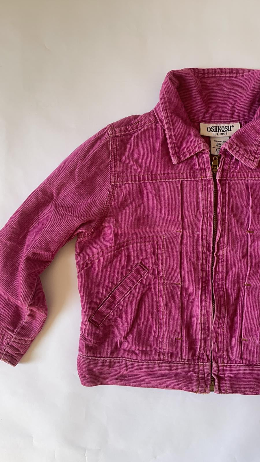 3-4 years - OshKosh pink denim cord jacket