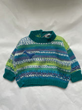 Load image into Gallery viewer, 0-6 months - Green patterned “Whale” jumper
