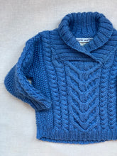 Load image into Gallery viewer, 0-6 months - Blue Aran jumper
