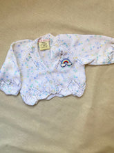 Load image into Gallery viewer, 0-6 months - White fleck “Rainbow” cardigan
