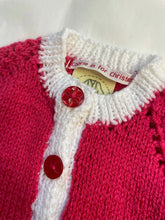 Load image into Gallery viewer, 1-2 years - Berry red Robin cardigan
