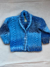 Load image into Gallery viewer, 0-6 months - Blue collared cardigan
