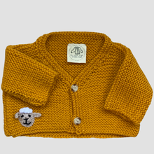 Load image into Gallery viewer, 0-3 months - Ochre “Lamb” cardigan
