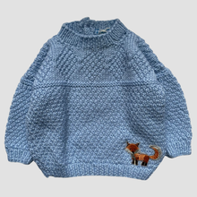 Load image into Gallery viewer, 0-6 months - Blue “Fox” jumper
