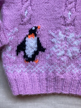 Load image into Gallery viewer, 12-18 months - Pink Penguin Snowflake jumper
