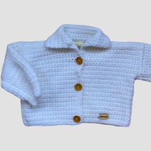 Load image into Gallery viewer, Newborn - White cardigan
