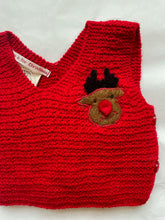 Load image into Gallery viewer, Newborn - Red Rudolph waistcoat
