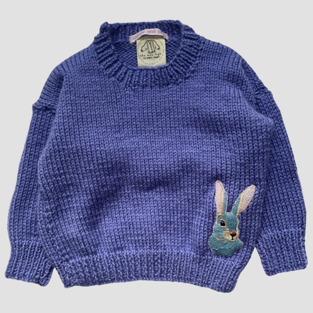 1-2 years - Purple 'Mountain Hare' jumper