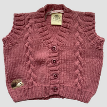 Load image into Gallery viewer, 06-12 months - Blush sweater “Hedgehog” vest
