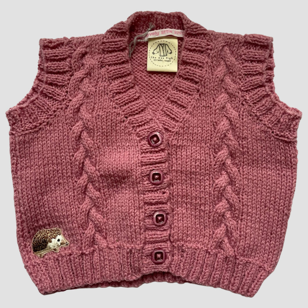 06-12 months - Blush sweater “Hedgehog” vest