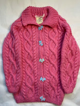 Load image into Gallery viewer, 3-4 years - Pink Aran cardigan
