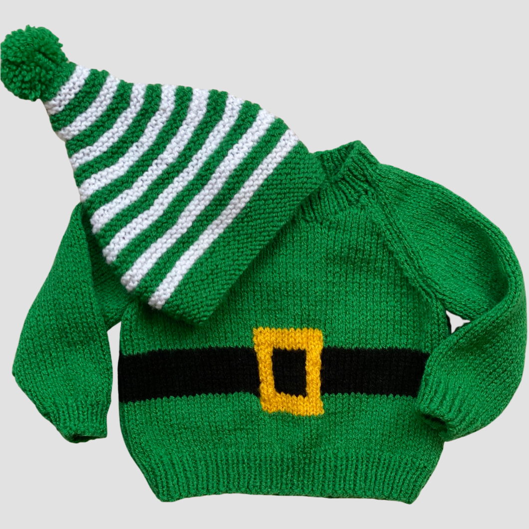 0-6 months - Elf jumper and hat