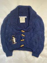 Load image into Gallery viewer, 06-12 months - Navy Penguin cardigan
