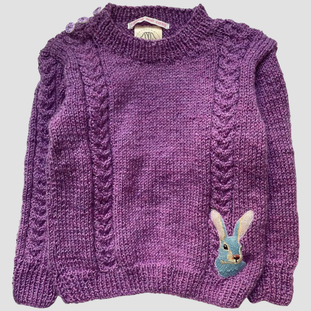 2-3 years - Purple ‘Mountain Hare’ jumper