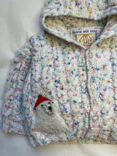 Load image into Gallery viewer, 0-6 months - White speckled Polar Bear cardigan
