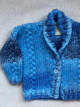 Load image into Gallery viewer, 0-6 months - Blue collared cardigan
