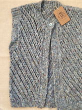 Load image into Gallery viewer, Size 10-12 - Dusty blue fleck waistcoat
