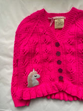 Load image into Gallery viewer, 2-3 year - Pink “Unicorn” cardigan
