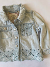 Load image into Gallery viewer, 1-1.5 years - Lace cut denim jacket
