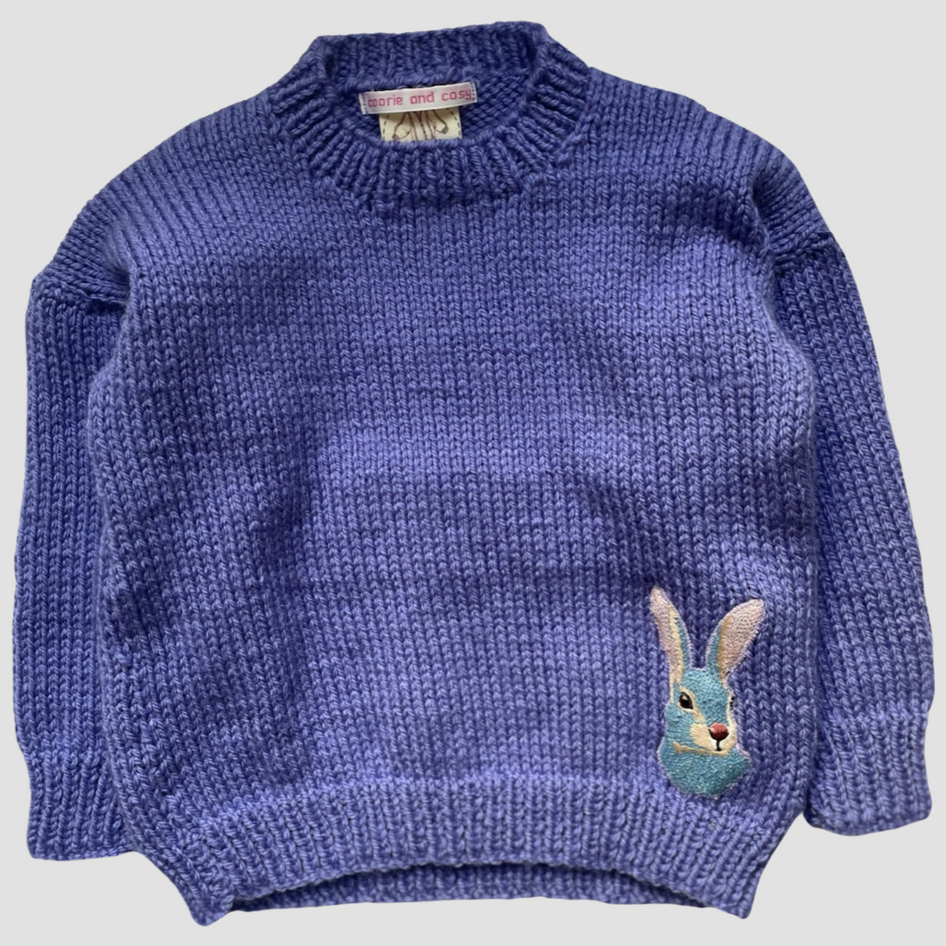 2-3 years - Purple 'Mountain Hare' jumper