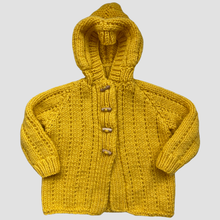 Load image into Gallery viewer, 2-3 years - Mustard hooded cardigan
