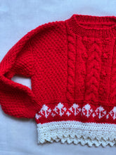 Load image into Gallery viewer, 1-2 years - Red snowflake jumper
