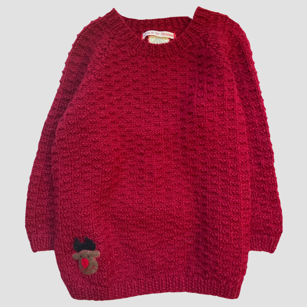 6-7 years - Red Rudolph jumper