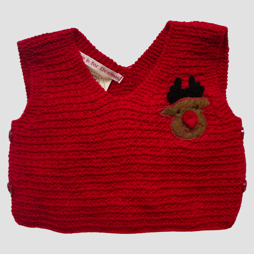 Newborn - Red Rudolph waistcoat
