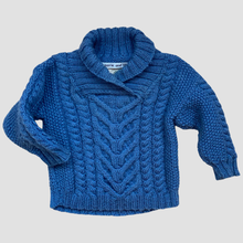 Load image into Gallery viewer, 0-6 months - Blue Aran jumper
