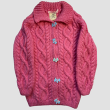 Load image into Gallery viewer, 3-4 years - Pink Aran cardigan
