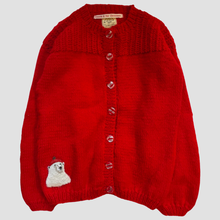 Load image into Gallery viewer, 7-8 years - Red Polar Bear cardigan
