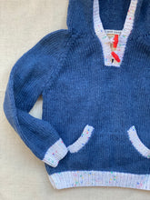 Load image into Gallery viewer, 1-2 years - Navy hooded jumper
