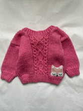 Load image into Gallery viewer, Newborn - Berry pink “Fox” jumper
