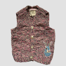 Load image into Gallery viewer, 1-2 years - Pink and purple “Mountain Hare” waistcoat
