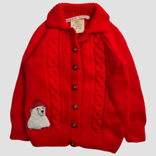 Load image into Gallery viewer, 1-2 years - Red Polar Bear cardigan
