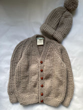 Load image into Gallery viewer, 2-3 years - Oatmeal cardigan and hat set
